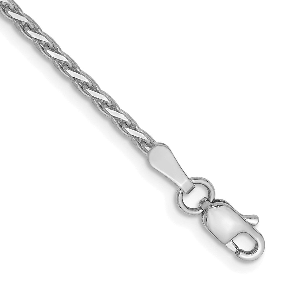 14k WG 1.6mm D/C Parisian Wheat Chain Bracelet (2.55 grams)