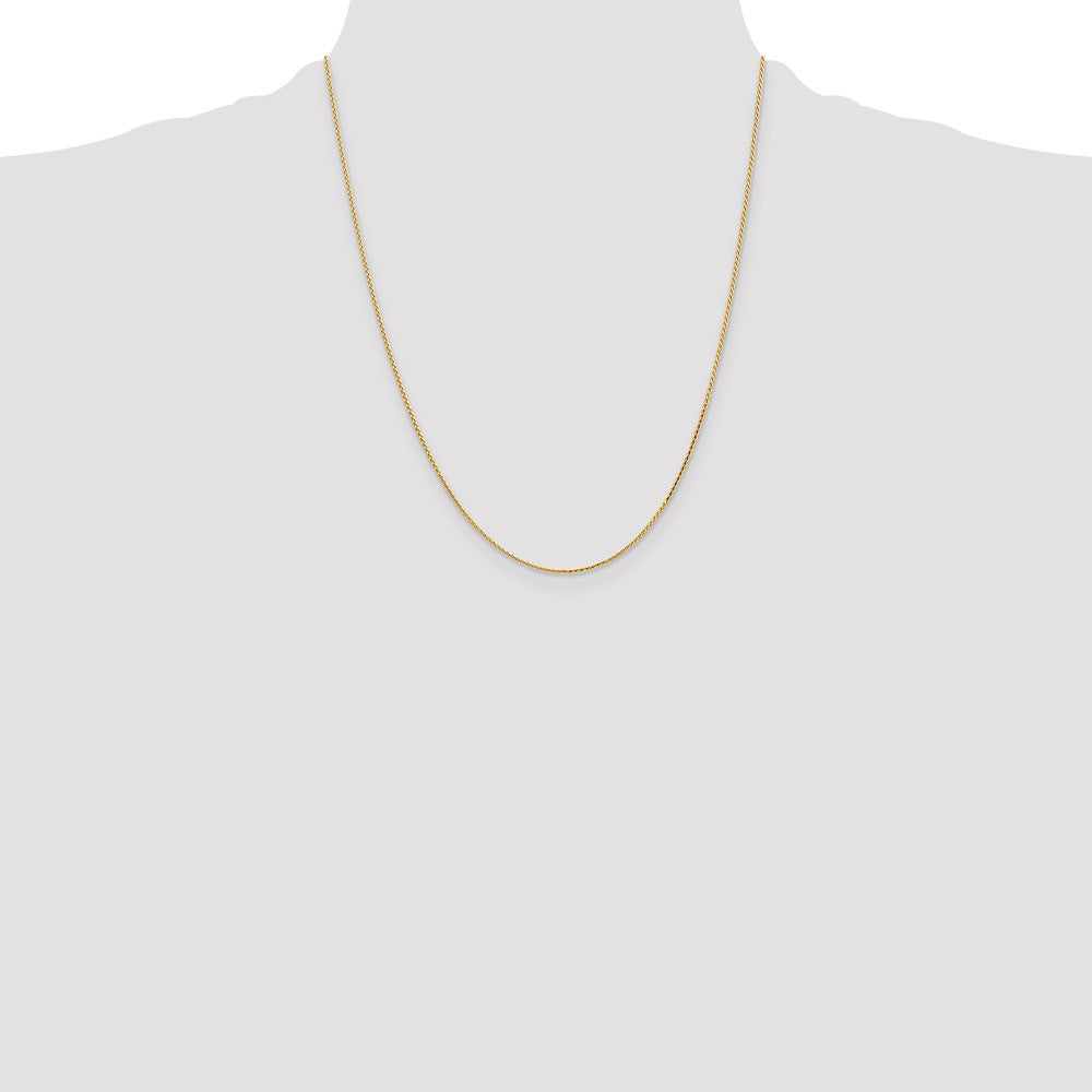 14K 1mm D/C Parisian Wheat Chain (2.21 grams)