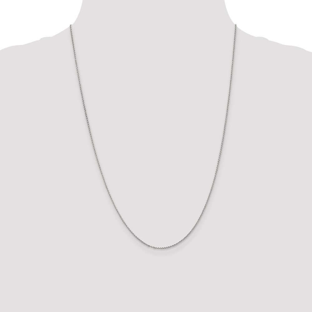14k White Gold 1.15mm Rolo Pendant Chain (1.52 grams)