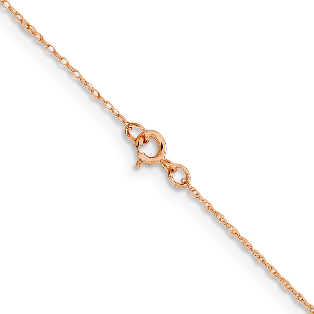 14k Rose Gold .5mm Baby Rope Chain (0.30 grams)