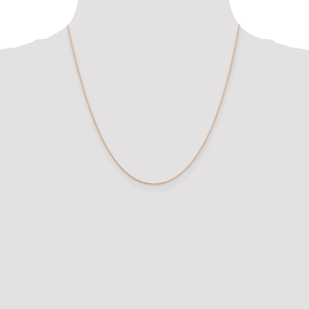 14k Rose Gold .5mm Baby Rope Chain (0.30 grams)