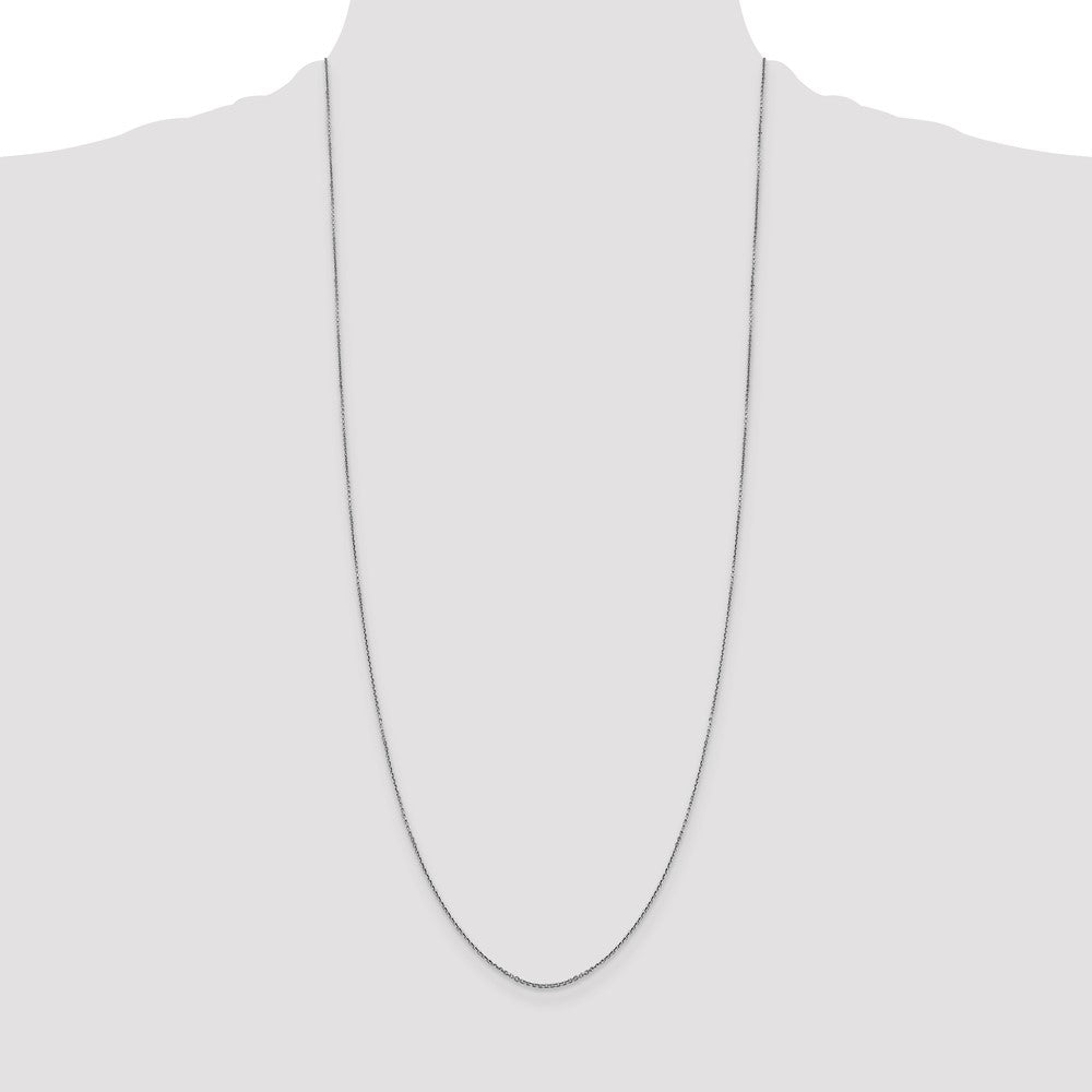 14k WG .9mm D/C Round Open Link Cable Chain (1.55 grams)