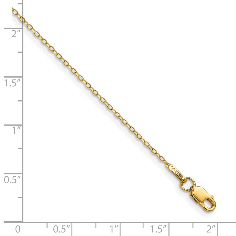 14k .8mm Forzantine Cable Chain Bracelet (0.80 grams)