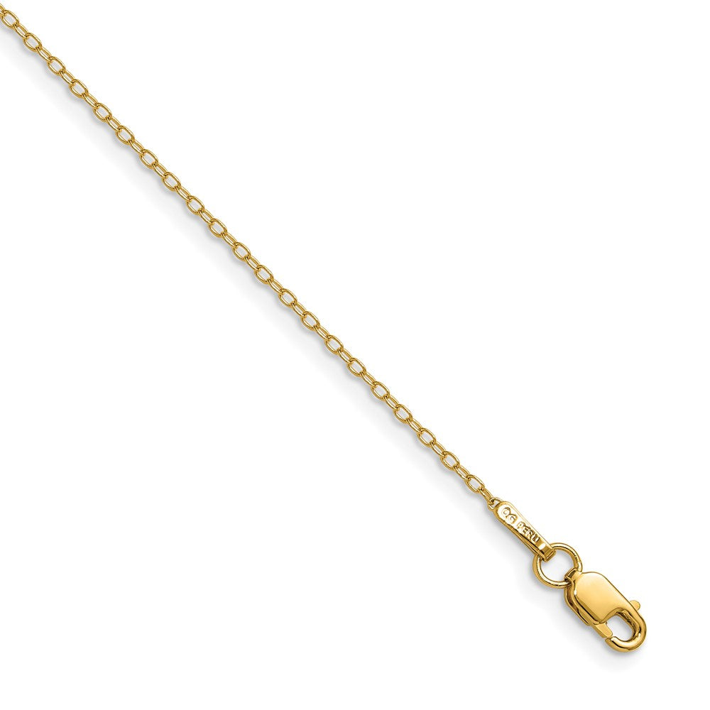 14k .8mm Forzantine Cable Chain Bracelet (0.80 grams)