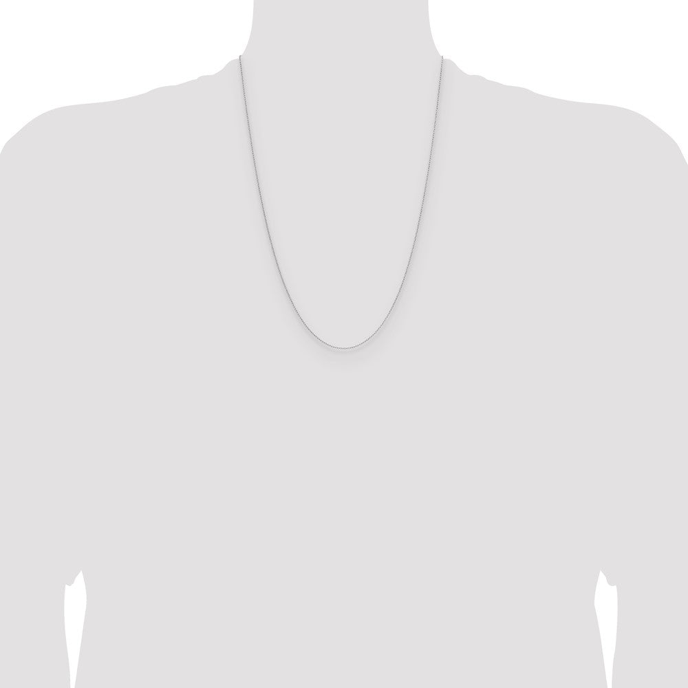 14k WG .8mm Forzantine Cable Chain (1.10 grams)