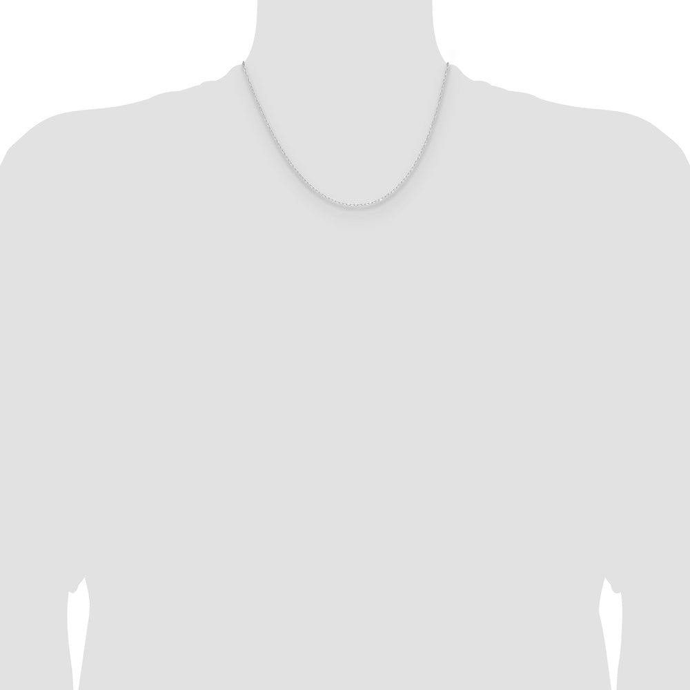 14k White Gold .8mm D/C Forzantine Cable Chain (1.09 grams)