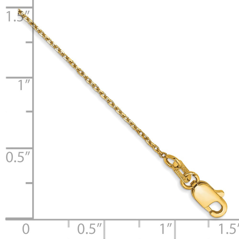14k 1.0mm D/C Forzantine Cable Chain Bracelet (0.99 grams)