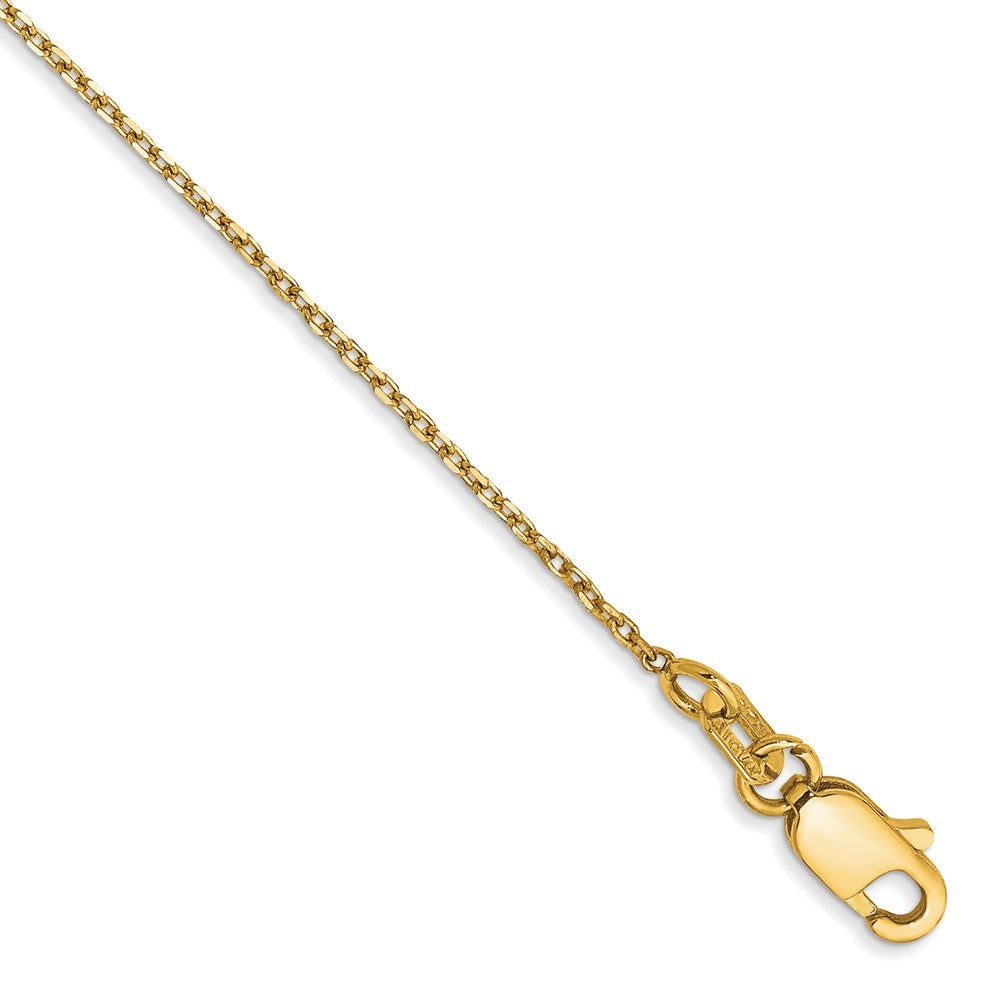 14k 1.0mm D/C Forzantine Cable Chain Bracelet (0.99 grams)