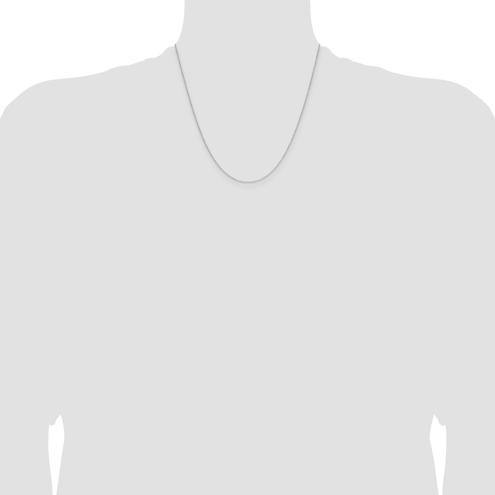 14k White Gold 1.0mm D/C Forzantine Cable Chain (1.47 grams)