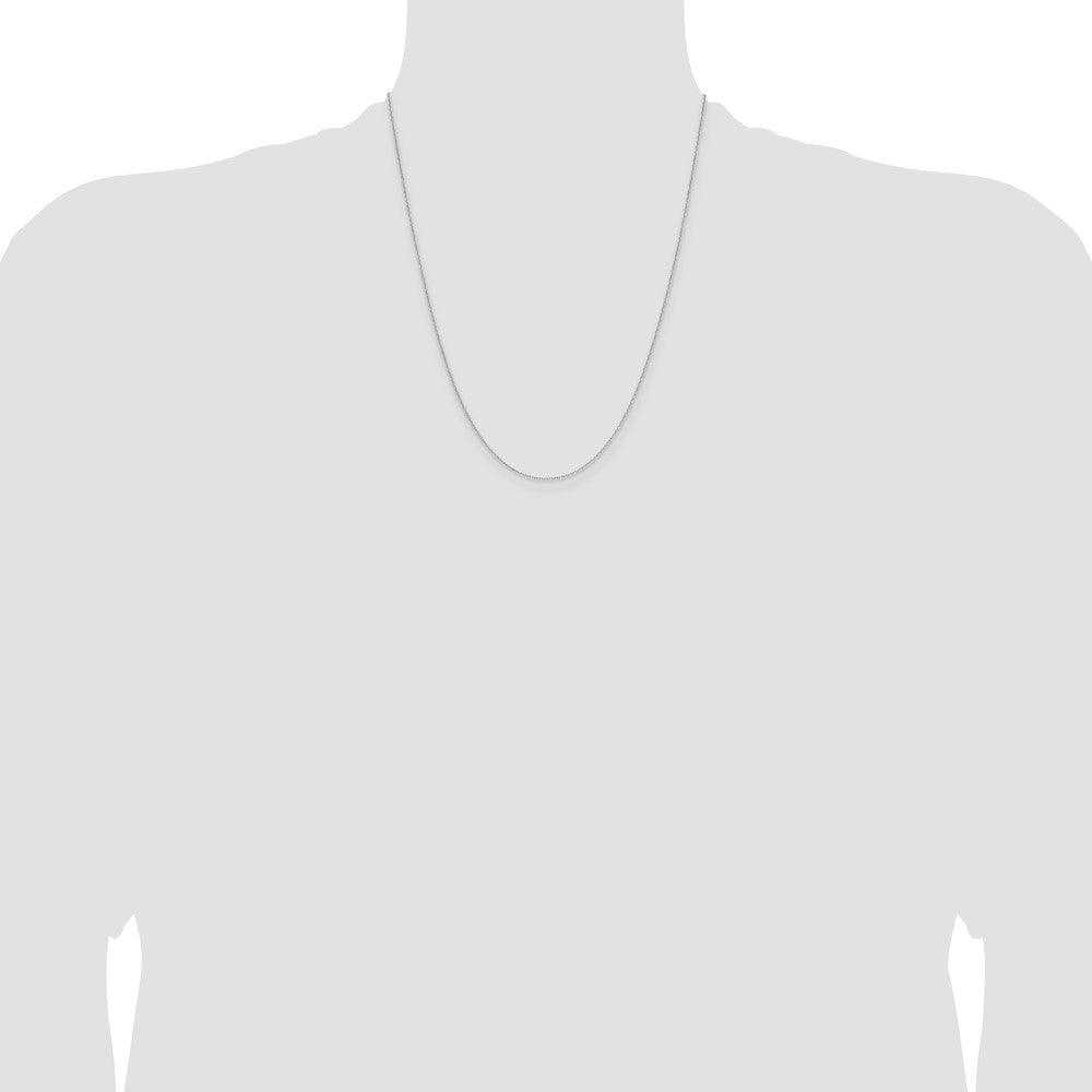 14k White Gold 1.0mm D/C Forzantine Cable Chain (1.47 grams)