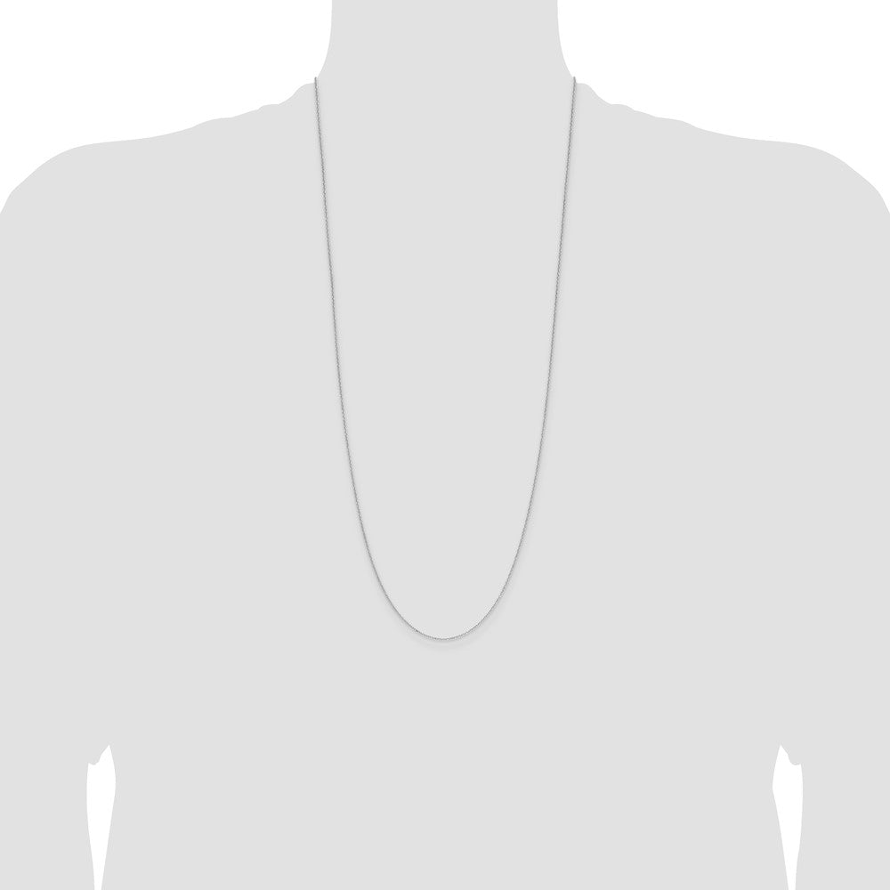 14k White Gold 1.0mm D/C Forzantine Cable Chain (1.47 grams)