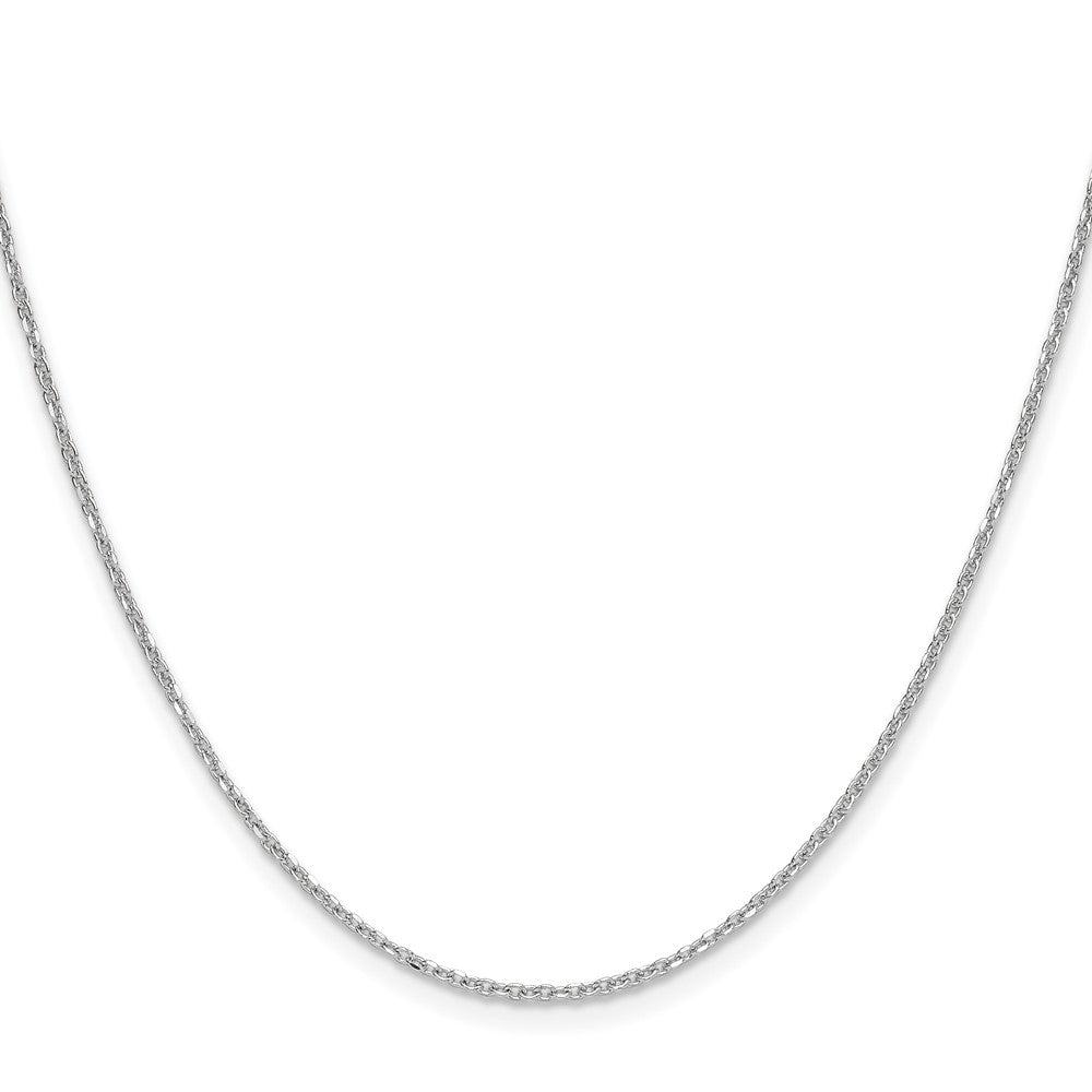 14k White Gold 1.4mm D/C Forzantine Cable Chain (2.42 grams)