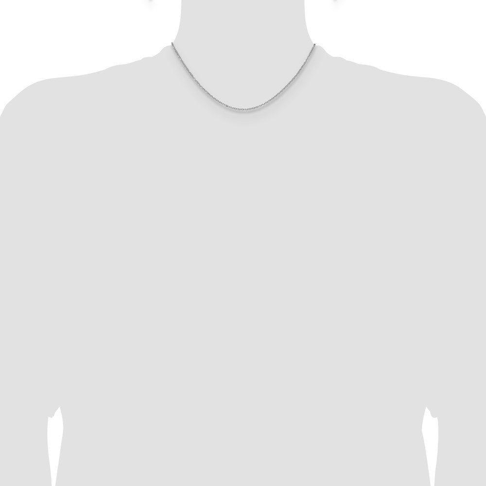 14k White Gold 1.4mm D/C Forzantine Cable Chain (2.42 grams)