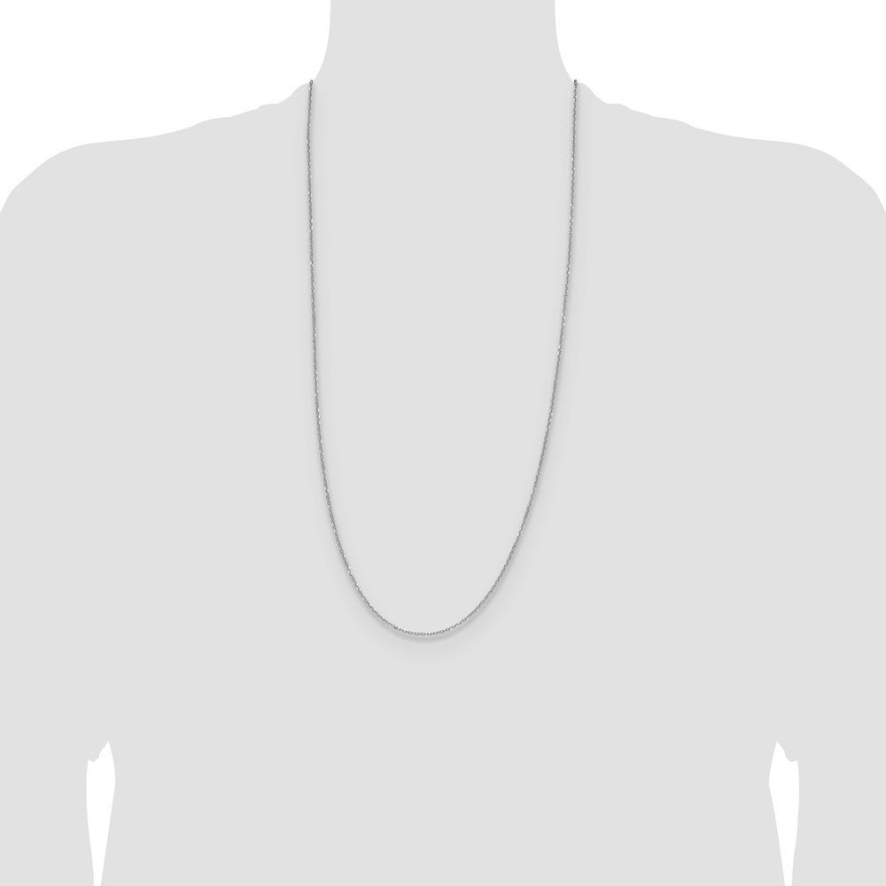 14k White Gold 1.4mm D/C Forzantine Cable Chain (2.42 grams)