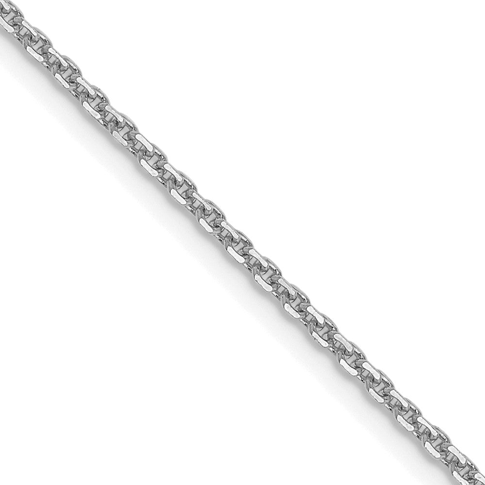 14k White Gold 1.4mm D/C Forzantine Cable Chain (2.42 grams)