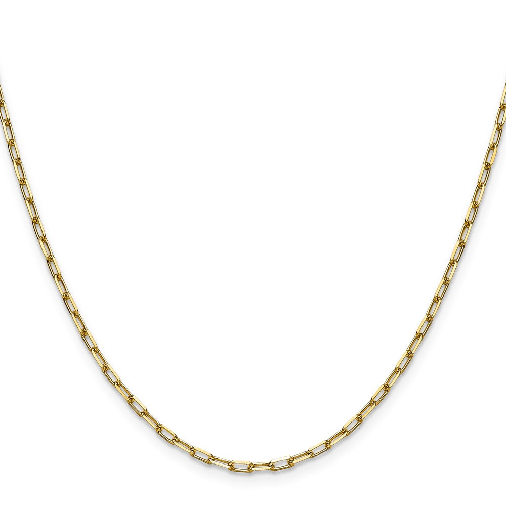 14k 2.1mm Solid Beveled Paperclip Chain (3.94 grams)