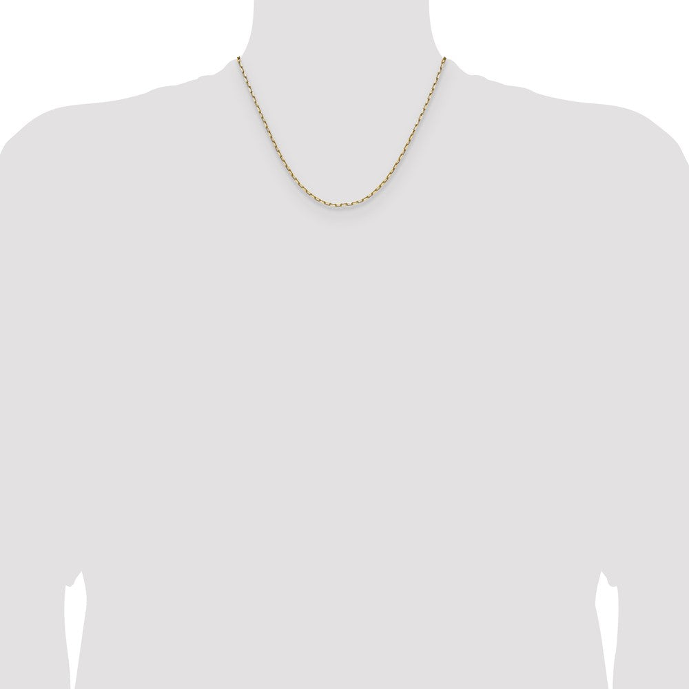 14k 2.1mm Solid Beveled Paperclip Chain (3.94 grams)