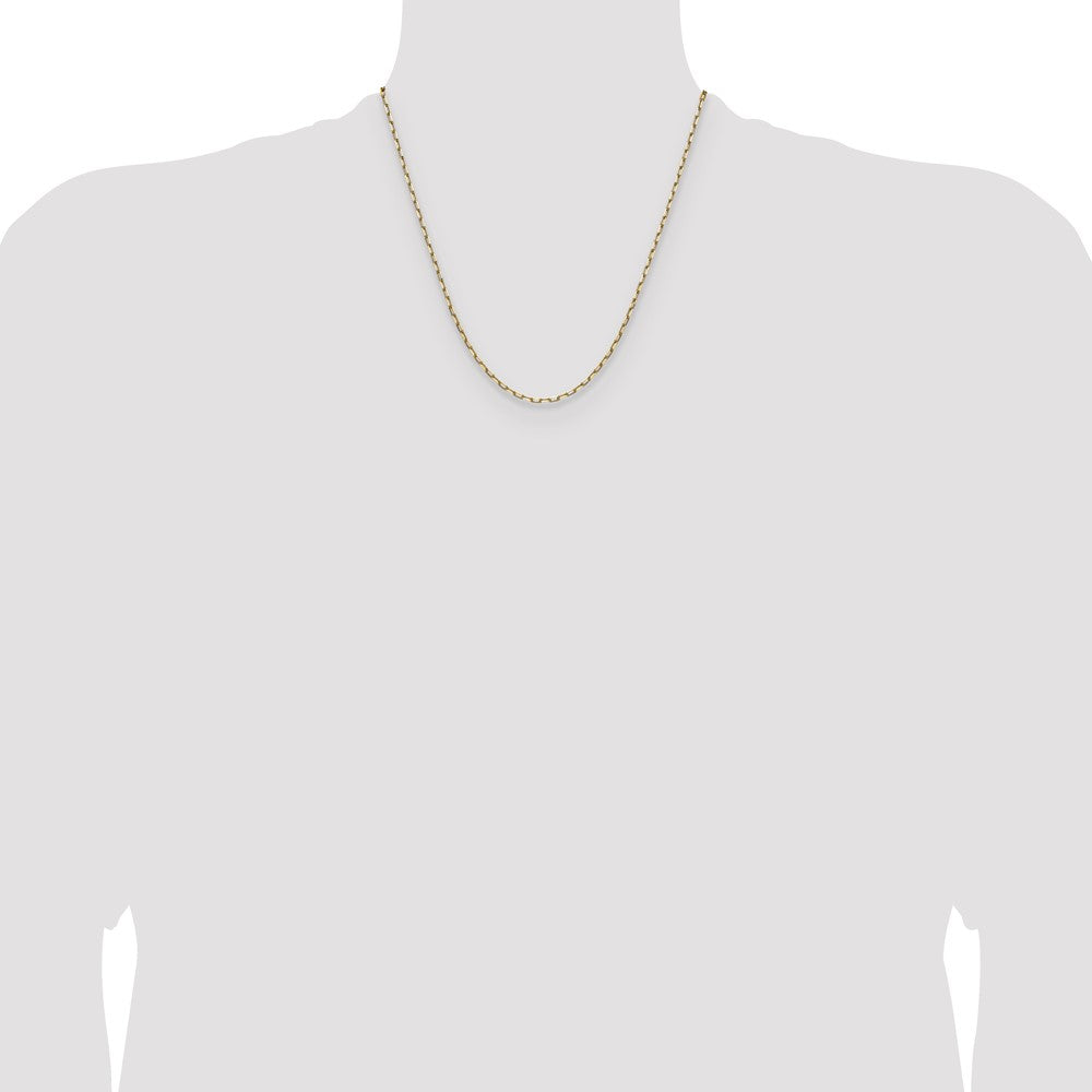 14k 2.1mm Solid Beveled Paperclip Chain (3.94 grams)