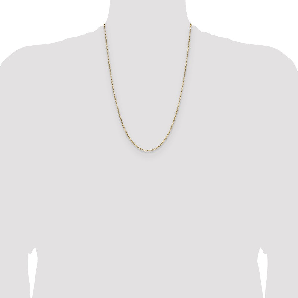 14k 2.1mm Solid Beveled Paperclip Chain (3.94 grams)