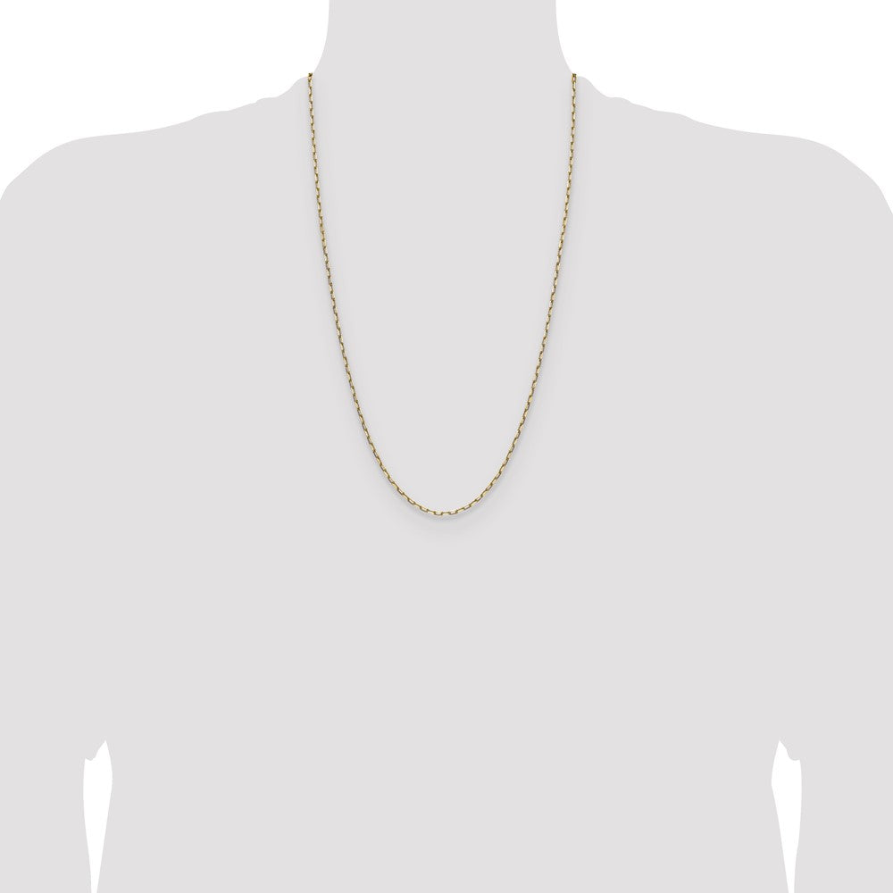 14k 2.1mm Solid Beveled Paperclip Chain (3.94 grams)