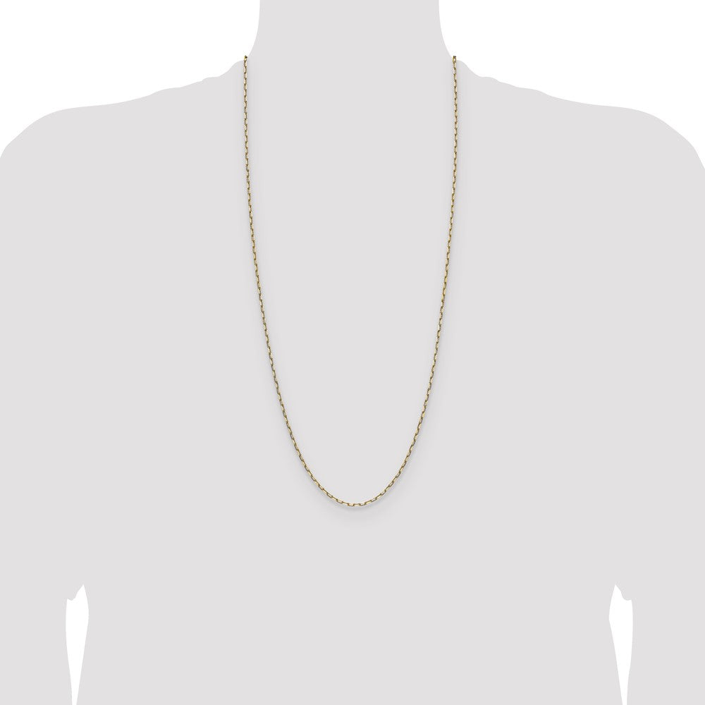 14k 2.1mm Solid Beveled Paperclip Chain (3.94 grams)
