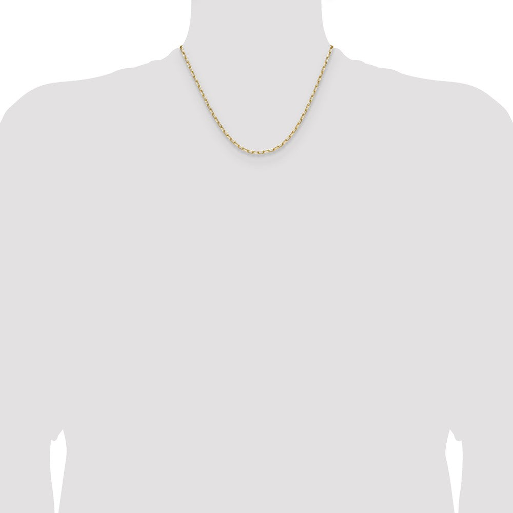 14k 3.0mm Solid Beveled Paperclip Chain (6.68 grams)