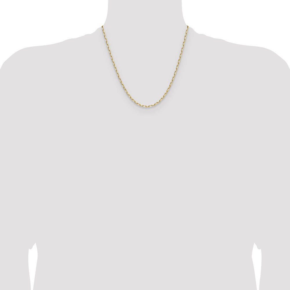 14k 3.0mm Solid Beveled Paperclip Chain (6.68 grams)