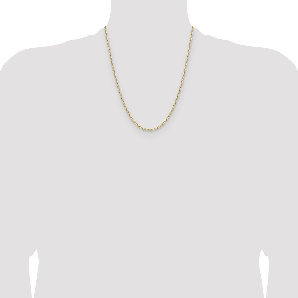 14k 3.0mm Solid Beveled Paperclip Chain (6.68 grams)