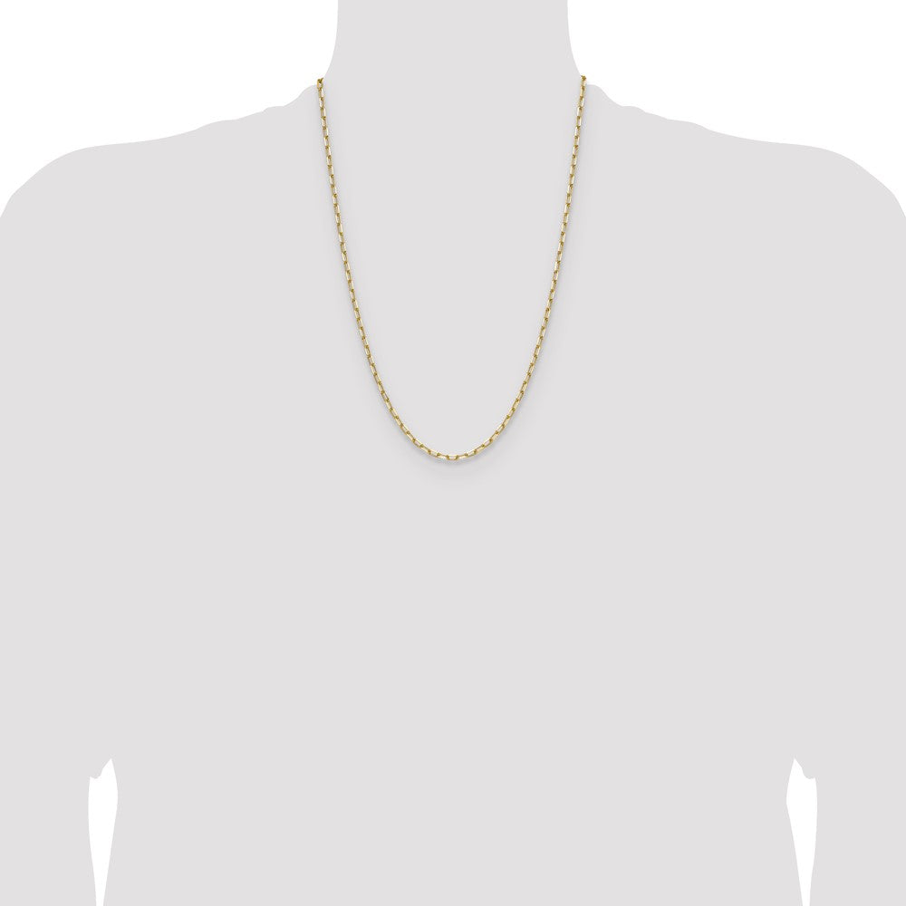 14k 3.0mm Solid Beveled Paperclip Chain (6.68 grams)