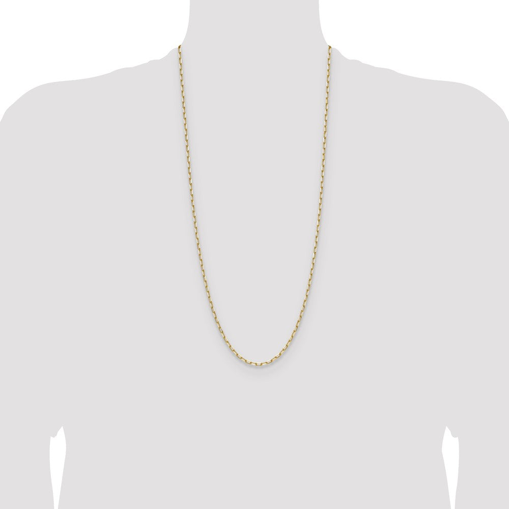 14k 3.0mm Solid Beveled Paperclip Chain (6.68 grams)