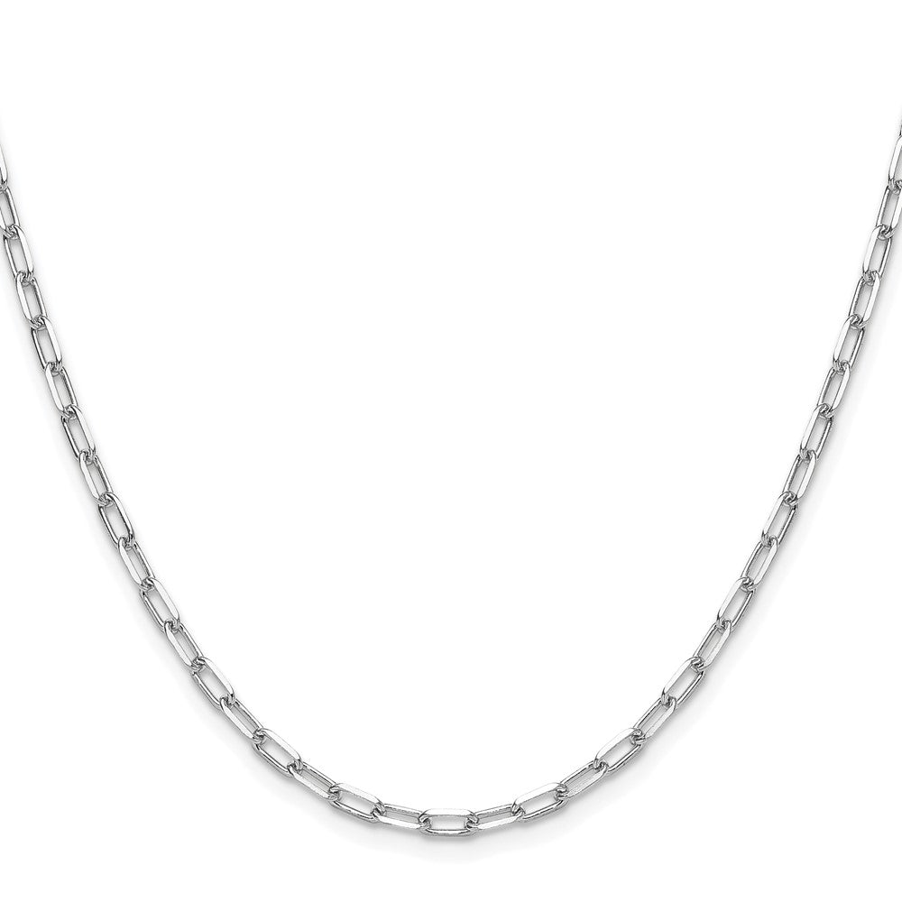 14k White Gold 3.0mm Solid Beveled Paperclip Chain (6.49 grams)