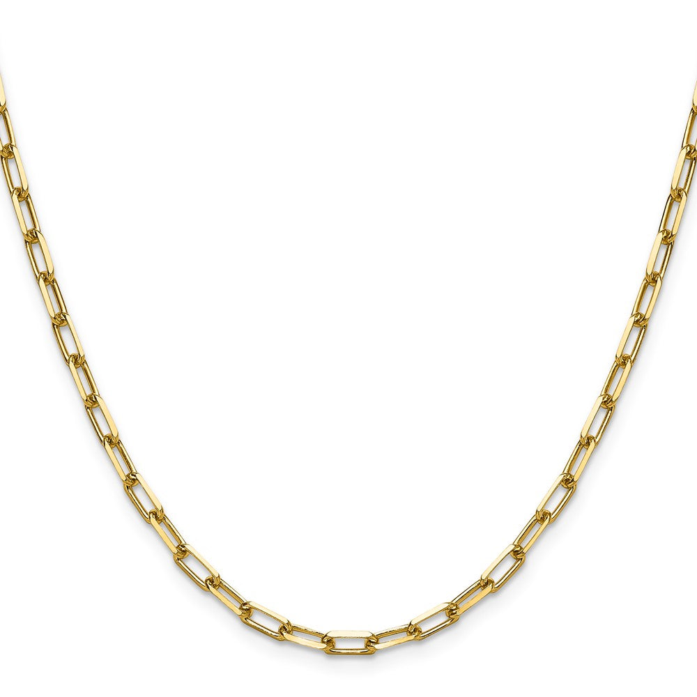 14k 3.5mm Solid Beveled Paperclip Chain (10.22 grams)