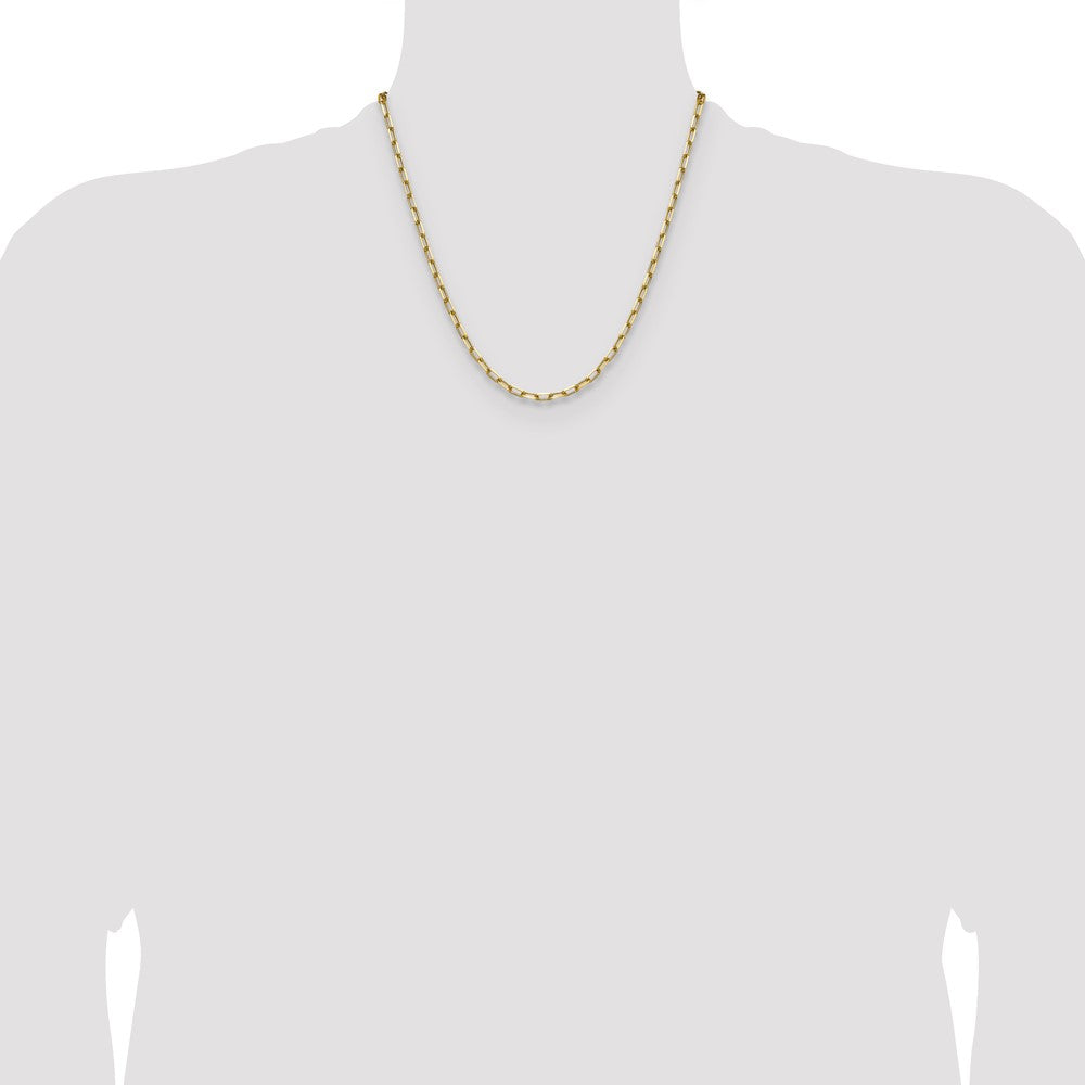 14k 3.5mm Solid Beveled Paperclip Chain (10.22 grams)