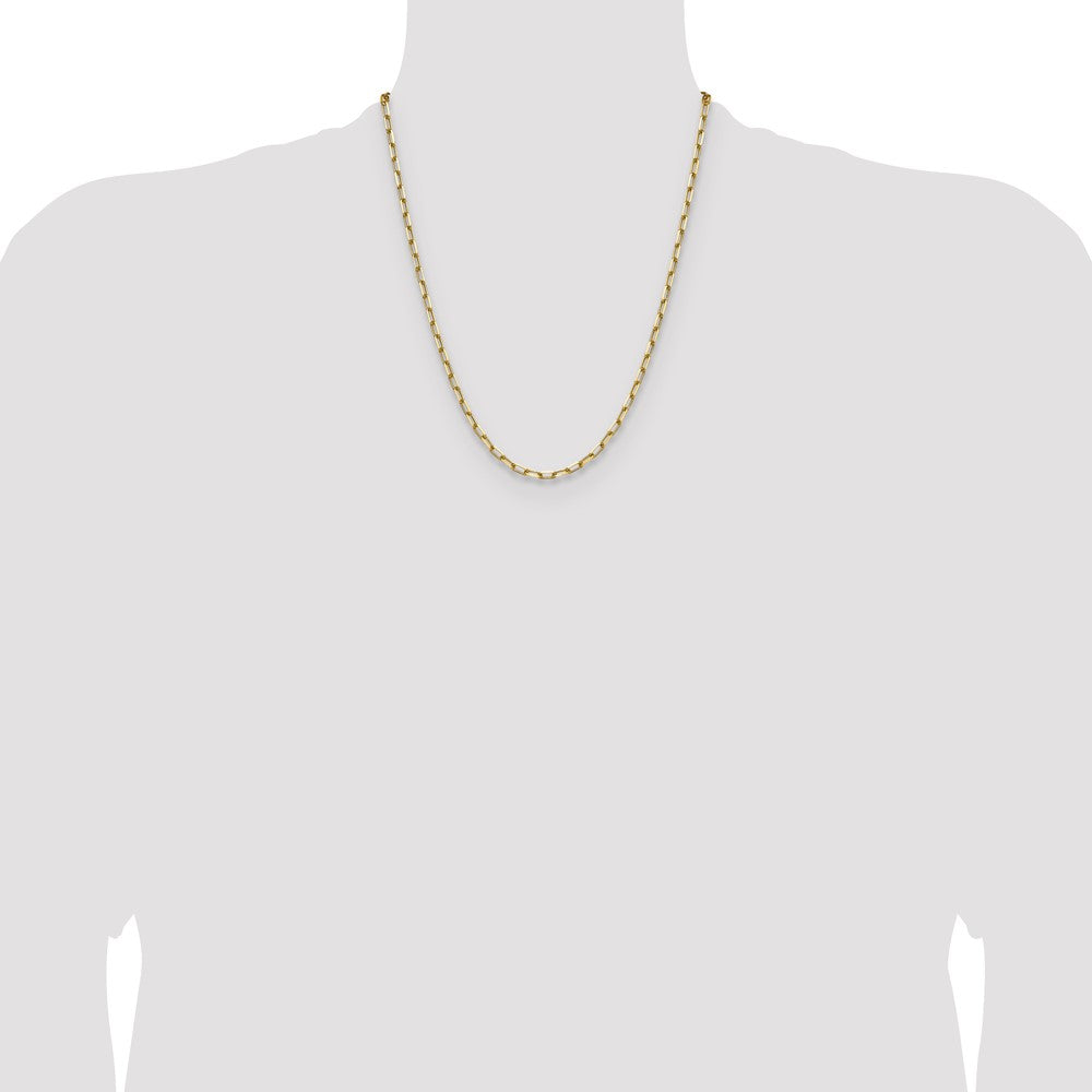 14k 3.5mm Solid Beveled Paperclip Chain (10.22 grams)