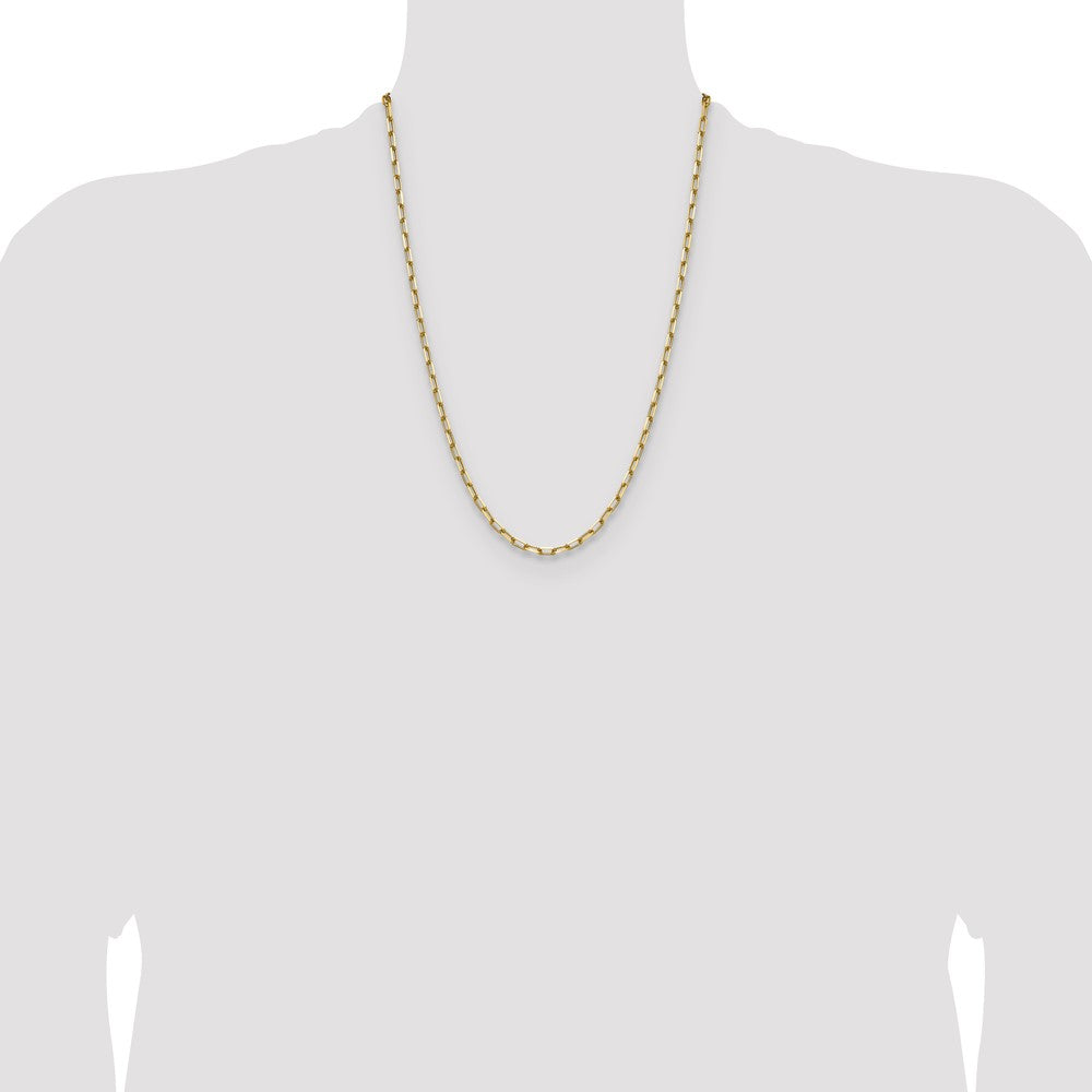 14k 3.5mm Solid Beveled Paperclip Chain (10.22 grams)