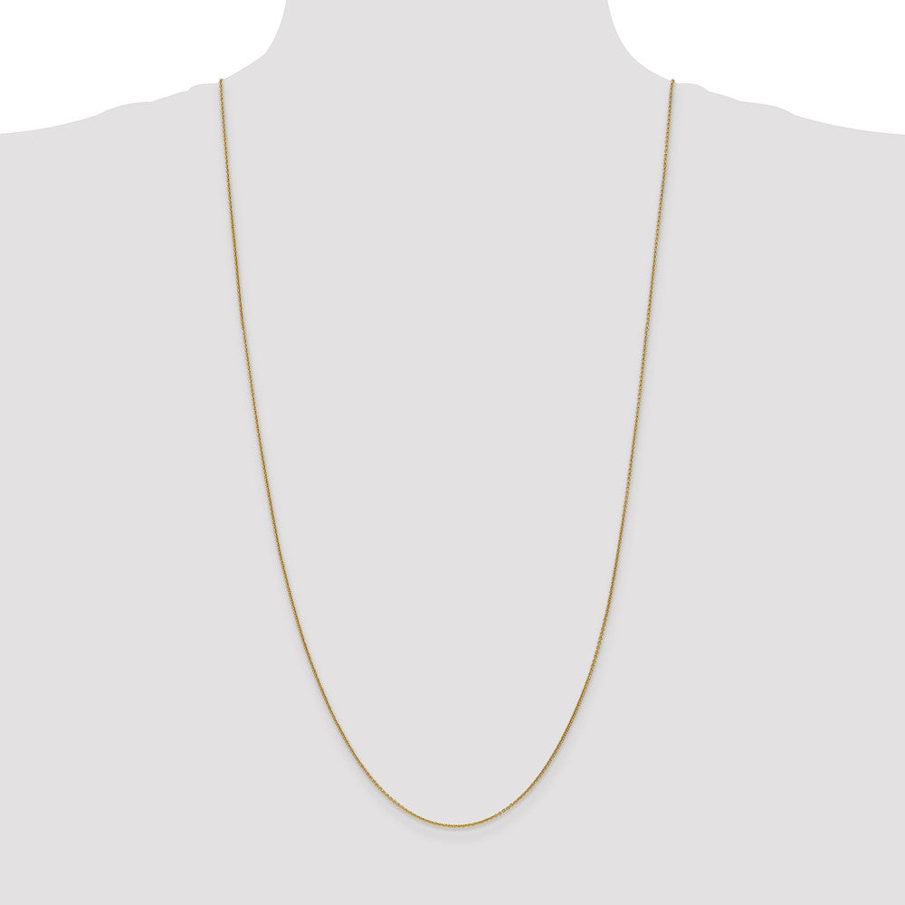 14k 1mm Round Open Link Cable Chain (1.59 grams)