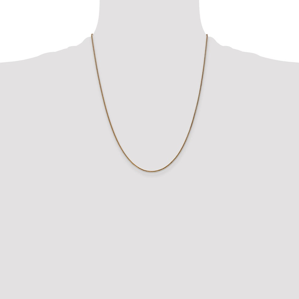14k 1.25mm D/C Spiga Chain (2.62 grams)