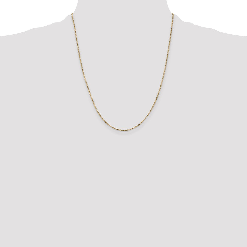 14k 1.25mm Flat Figaro Pendant Chain (1.32 grams)