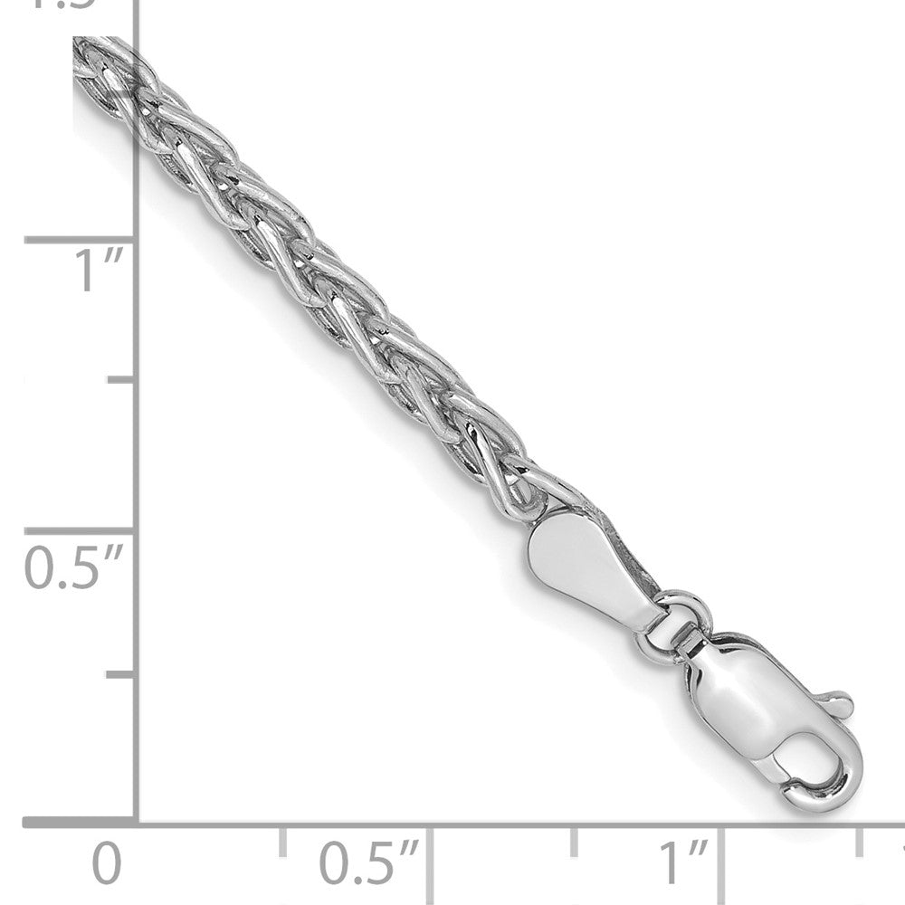 14k WG 3mm Parisian Wheat Chain Bracelet (6.48 grams)