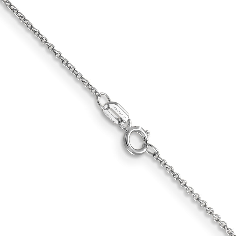 14k WG .9mm Cable with Spring Ring Clasp Chain (0.91 grams)