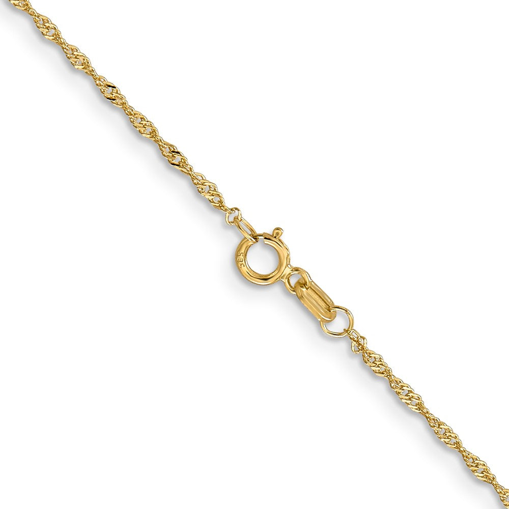 14k 1.10mm Singapore Chain (0.87 grams)