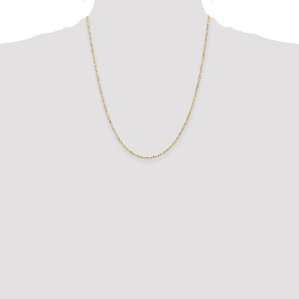 14k 1.10mm Singapore Chain (0.87 grams)