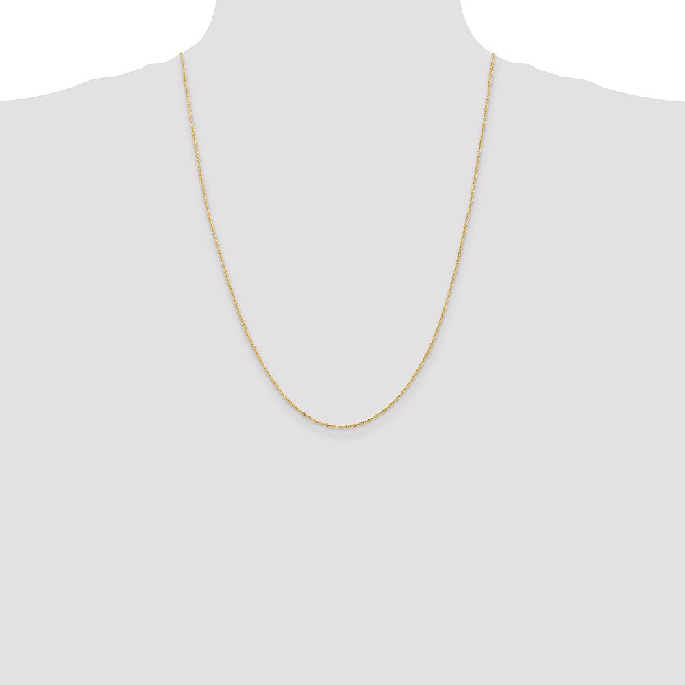 14k 1.10mm Singapore Chain (0.87 grams)