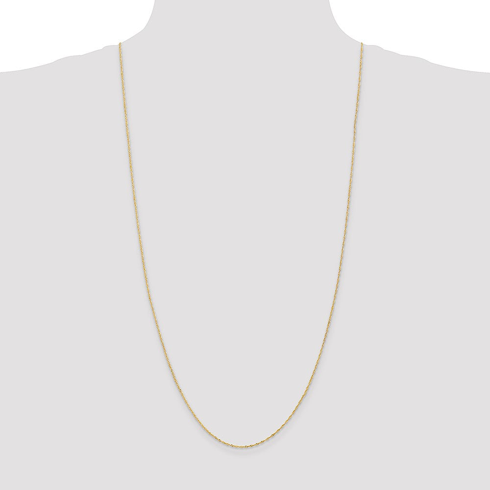 14k 1.10mm Singapore Chain (0.87 grams)