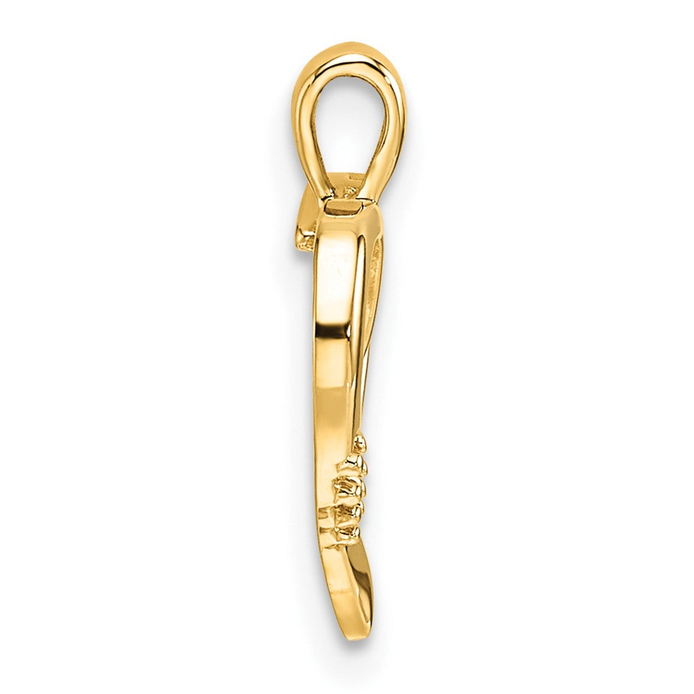 14k Heart Cross Pendant Mounting (0.81 grams)