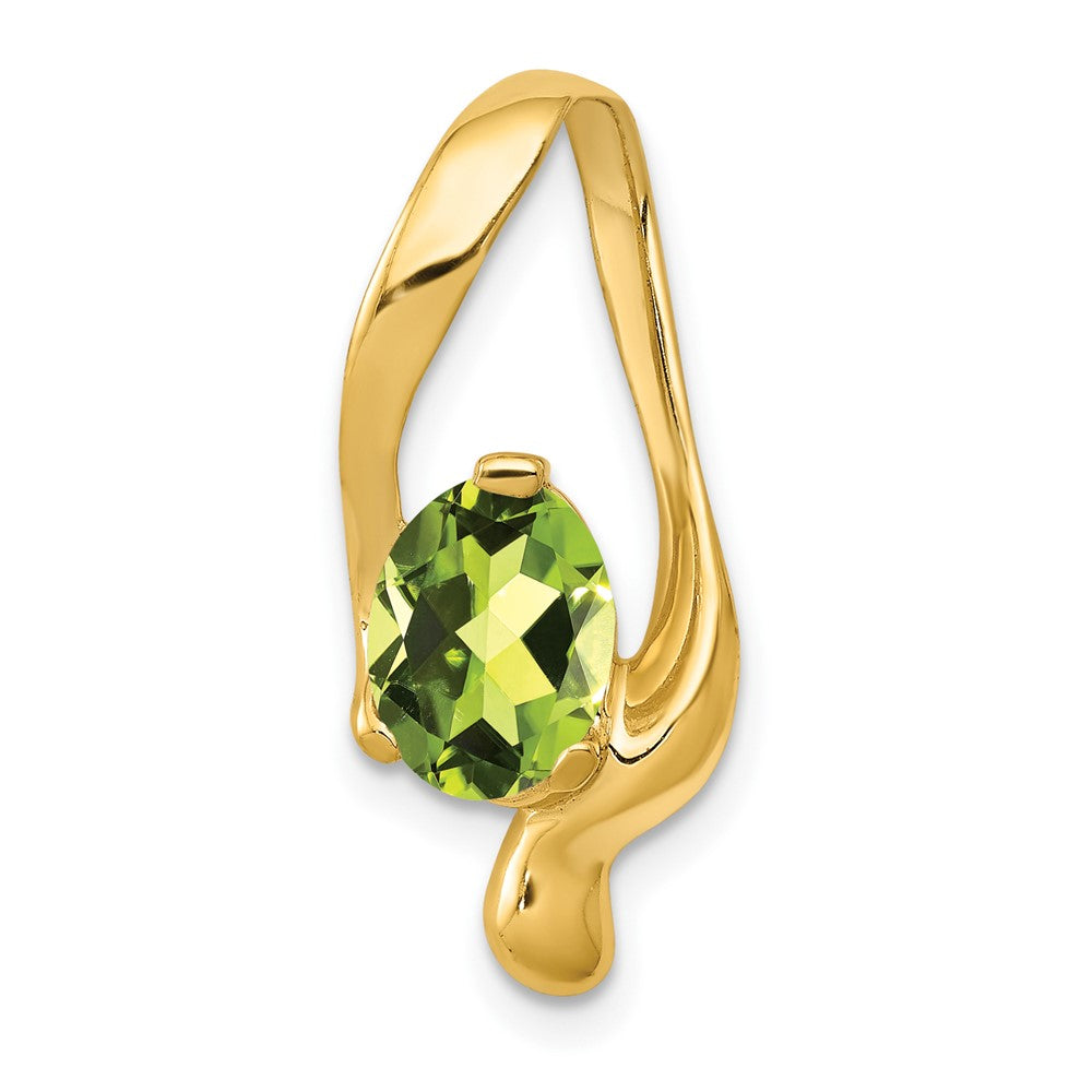 14k 8x6mm Oval Peridot Slide (1.05 grams)