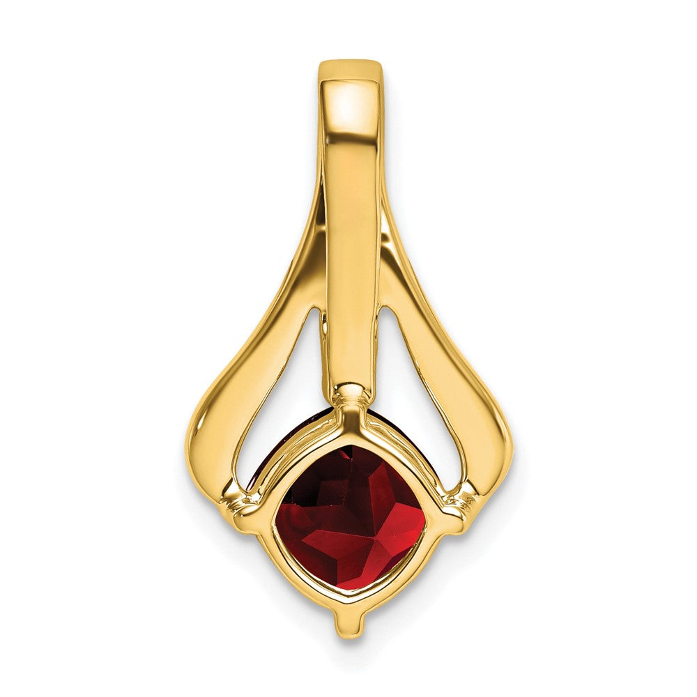 14k Garnet and Diamond Pendant (1.9 grams)
