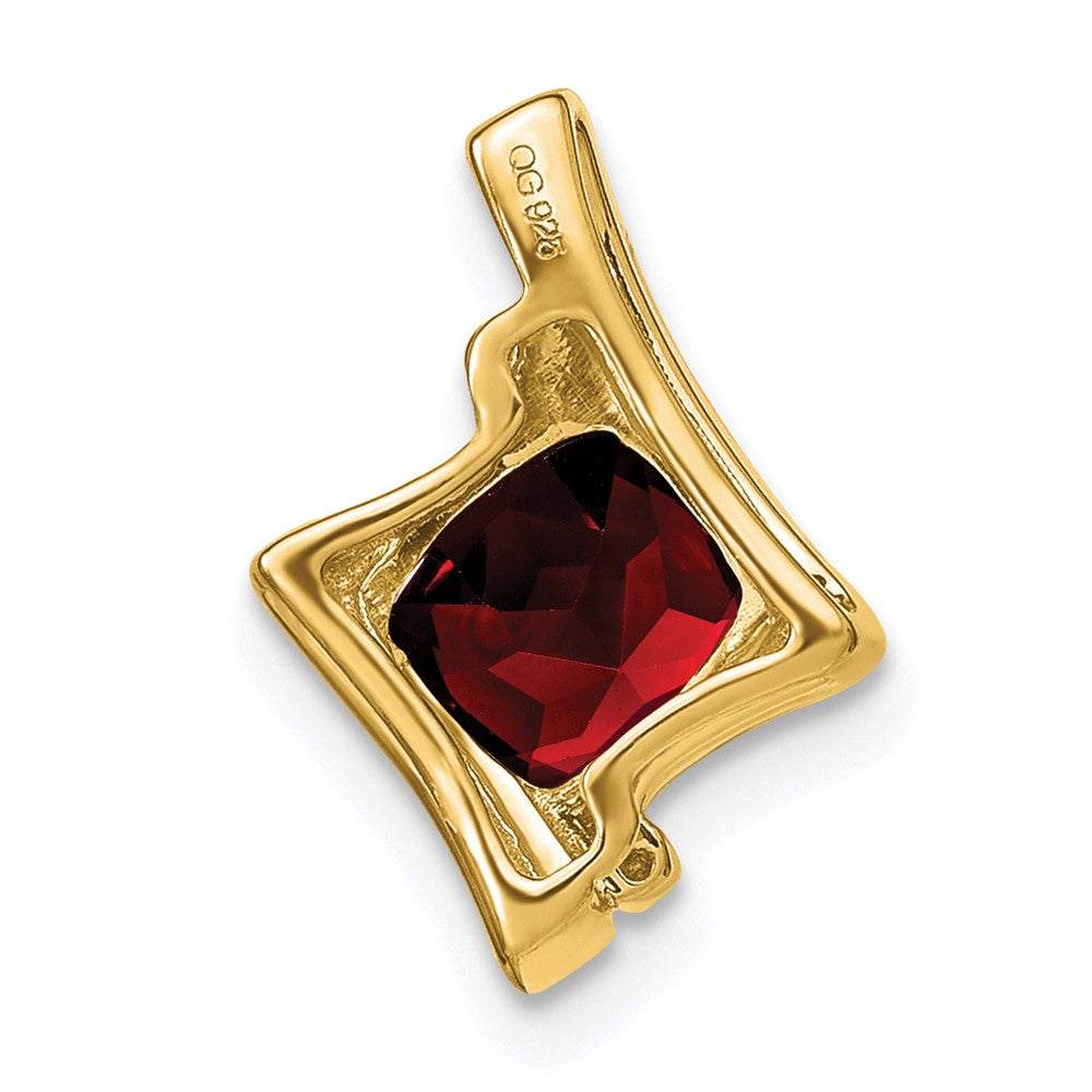 14k Garnet and Diamond Pendant (1.2 grams)