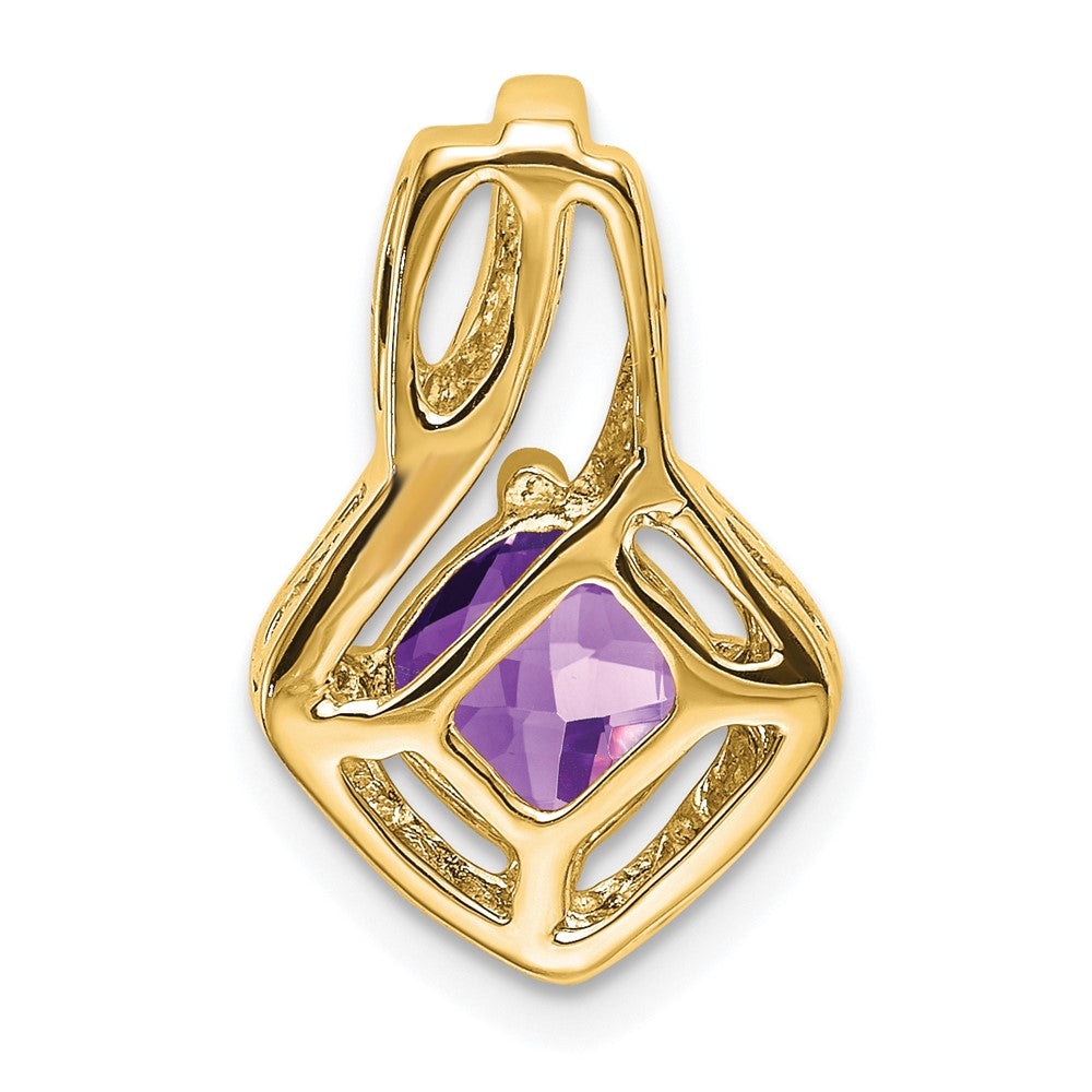 14k Amethyst and Diamond Pendant (2 grams)