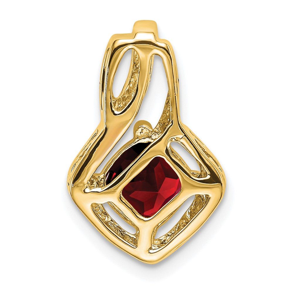 14k Garnet and Diamond Pendant (2 grams)